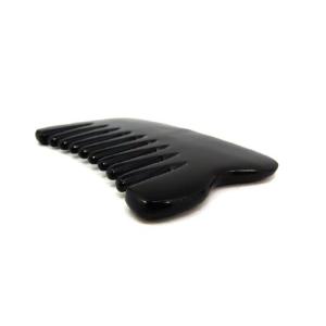 天然牛角 かっさ 黒牛 櫛形の詳細画像3