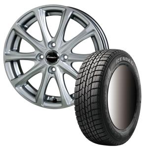 グッドイヤー ICE NAVI 6 155/80R13 2018Y〜 Exceeder E04 4-100  4.00B+45 スタッドレス ホイール組込済み 4本セット｜taiyanoomise