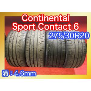 【送料無料】中古サマータイヤ 275/30R20 2018年製 Continental(コンチネンタル) Sport Contact 6 4本SET【45340636】｜taiyaya