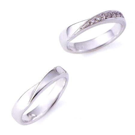 ニナリッチ 結婚指輪 ペア マリッジリング6RB910(Lady) PT900ダイヤ入り（画像右）　