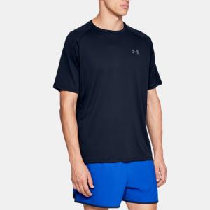 UNDER ARMOUR アンダーアーマー UAテック2.0 ショートスリーブ Tシャツ メンズ 2022年春夏 ルーズフィット トレーニング 吸汗速乾 抗菌防臭 ネイビー 1358553｜taiyosp-trip