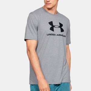 UNDER ARMOUR アンダーアーマー UAスポーツスタイル ロゴ ショートスリーブ トレーニング MEN 2022年春夏 Steel Light Heather / Black 1358574｜taiyosp-trip