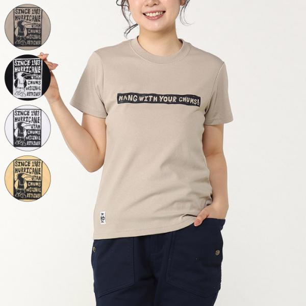 CHUMS チャムス Womens Wood Block Print T-Shirt ウィメンズ ウ...