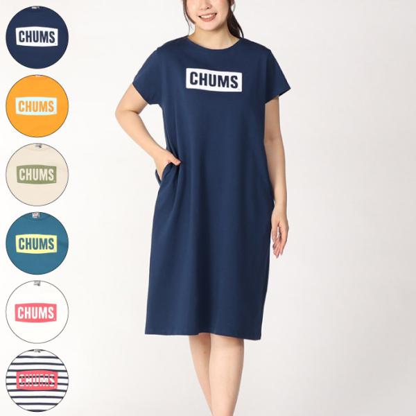 CHUMS チャムス CHUMS Logo Dress チャムスロゴドレス Tシャツ ワンピース 半...