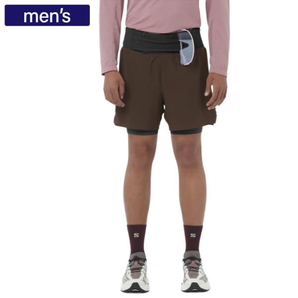 SALOMON サロモン パンツ SENSE AERO 2IN1 TRAIL 5 ショーツ メンズ ...