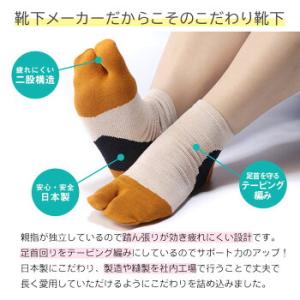 【はきやすい足袋ソックス】滑り止め付き 日本製...の詳細画像2