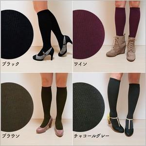 【同色3足セット】美脚 着圧ソックス 綿混 薄...の詳細画像2