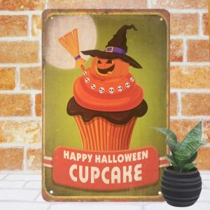 ハロウィン 飾り 玄関 ブリキ看板 カップケー...の詳細画像4