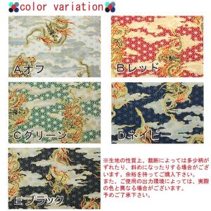 和柄 麻の葉に金彩瑞雲昇龍文様 全5色 約11...の詳細画像1