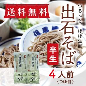 【半生麺】皿そば屋の出石そば4人前(2人前×2袋) つゆ付き ポイント消化にも