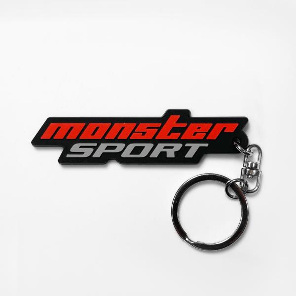 [モンスタースポーツ] ラバーキーホルダー ロゴ ブラック 日本製 キーストラップ 992110-0...