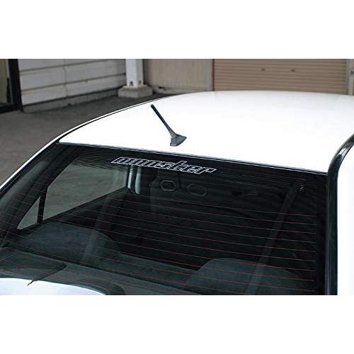 モンスタースポーツステッカー「中抜きステッカー 小 ガンメタリック」370×45*スイフト/ジムニー...