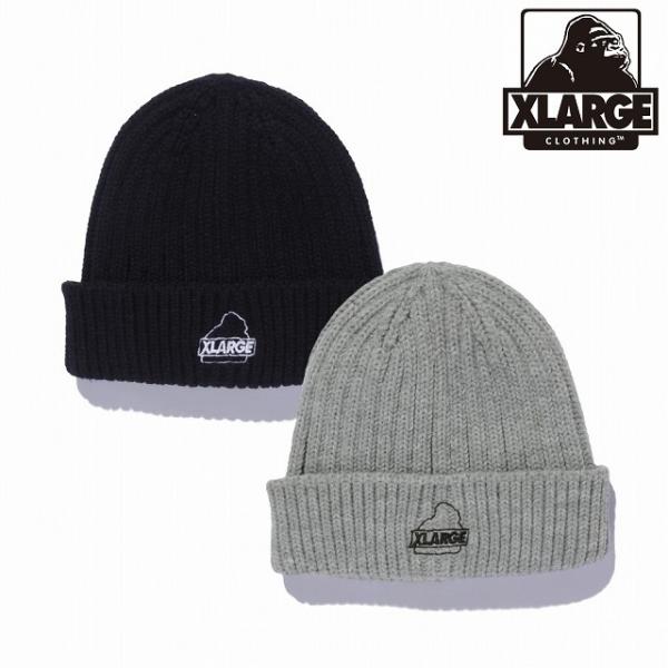 XLARGE エクストララージ ニット帽 ニットキャップ SLANTED OG RIB KNIT C...