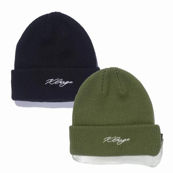 XLARGE エクストララージ ニット帽 ニットキャップ EMBROIDERED LOGO CUFF...