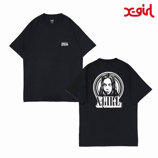 X-girl Tシャツ CIRCLE BACKGROUND FACE LOGO S/S TEE エッ...