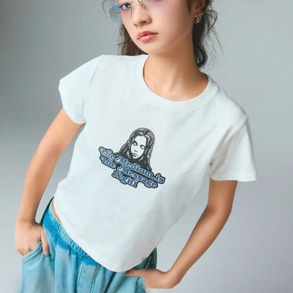 エックスガール Tシャツ レディース X-girl GLITTER LOGO AND FACE S/...