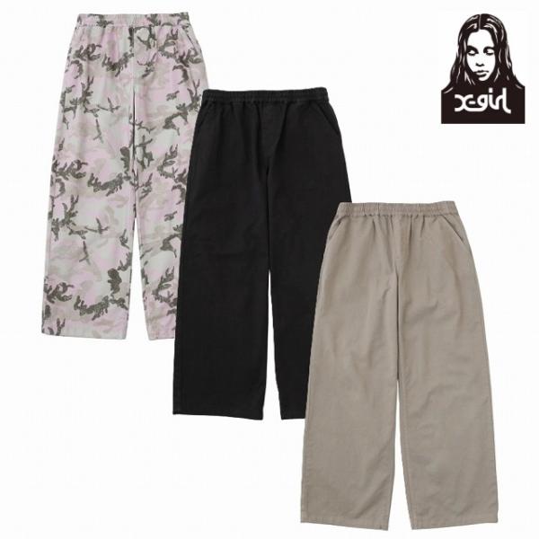 エックスガール パンツ レディース X-girl FACE LABEL LOOSE FIT EASY...