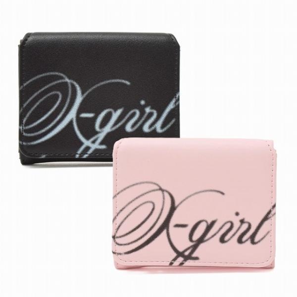 X-girl エックスガール 財布 レディース SPRAY SCRIPT LOGO MINI WAL...