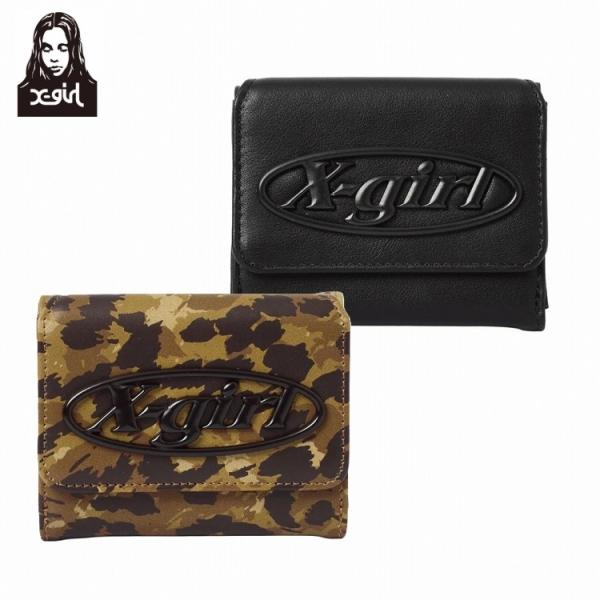 X-girl エックスガール 財布 レディース TONAL OVAL LOGO BUCKLE FAU...