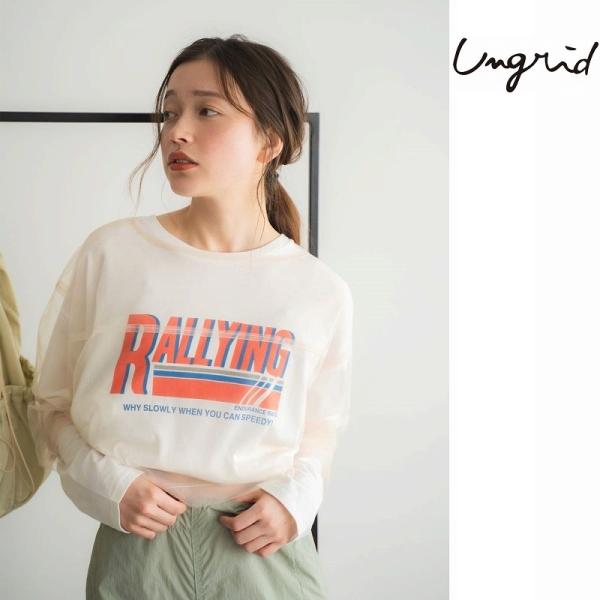 Ungrid アングリッド ロゴロングスリーブTee レディース 長袖Tシャツ ロンT