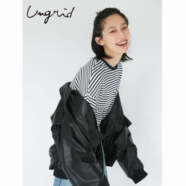 Ungrid アングリッド フェイクレザーブルゾン アウター レザージャケット 1124502502...