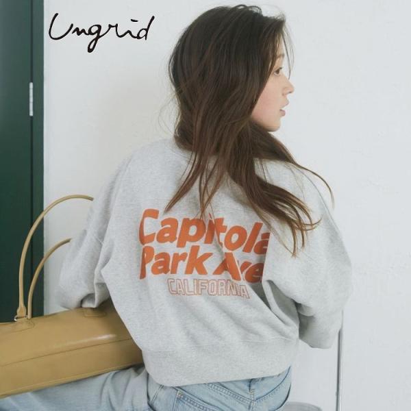 Ungrid アングリッド バックプリントショートスウェット レディース トレーナー 1124527...