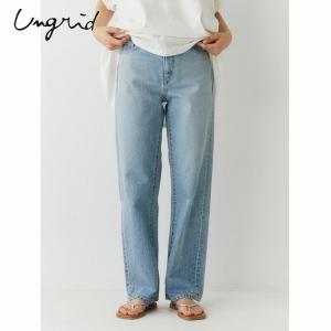Ungrid アングリッド ジーンズ デニム デニムパンツ ハイウエストスリムストレートデニム レディース