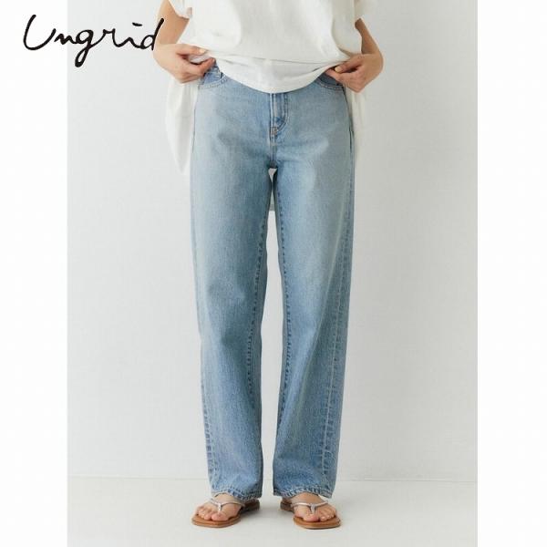 Ungrid アングリッド ジーンズ デニム デニムパンツ ハイウエストスリムストレートデニム レデ...