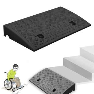 家庭用 段差プレートスロープ PVC樹脂 階段用スロープ 段差用スロープ 高さ3cm 4cm 5cm 6cm 7cm 8cm 9cm 10cm 11cm 12cm 13cm 15cm 17cm 19cm 22cm 簡単設置 1個