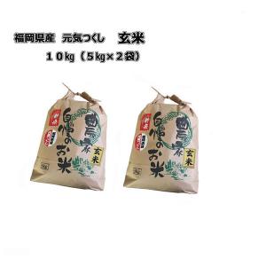 [ 元気つくし ]  [ 玄米 ]  [ 10kg (5kg×2袋) ]　令和５年産　福岡県産　農家直送　送料無料　新米｜takachan-nouen