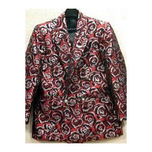 バラ柄ふくれ織 シングル ２つ釦ステージ ジャケット バラ柄ふくれ織 シングル 2つ釦ステージ ジャケット : takafuku1915