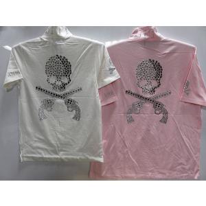 Be Ambition 切替半袖Tシャツ 百合ワッペン＆ロゴ刺繍 ビー