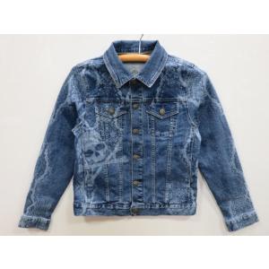 Be Ambition　スカル　エンボス　パイソン柄　デニムジャケット　ビーアンビション