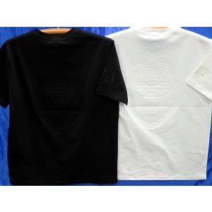 Be Ambition エンボス加工 半袖Tシャツ スカル＆ロゴ ビーアンビション