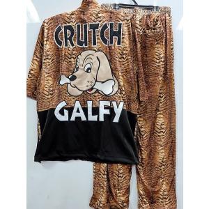 ガルフィー GALFY 半袖 ジャージ 上下セット セットアップ 9p2 GALFY ガルフィー 半袖ジャージ上下セット ヒョウ柄切り替え【代