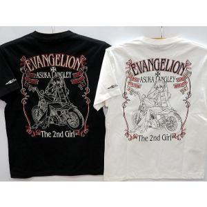 エヴァンゲリヲンX LOW BLOW KNUCKLEコラボ 半袖Tシャツ　アスカバイカー｜takafuku1915