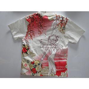 エヴァンゲリオン アスカ Tシャツ XL 大きいサイズ エヴァンゲリオンX 錦 アスカ 刺繍 和柄 長袖Tシャツ EVA