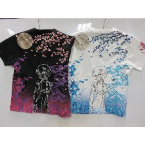 エヴァンゲリヲンＸ錦コラボ 　枝垂れ桜 綾波 半袖Ｔシャツ　EVANGELION × NISHIKI｜takafuku1915