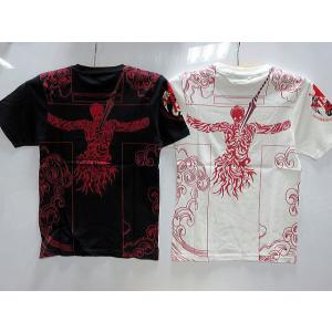 エヴァンゲリヲンX錦コラボ 半袖Tシャツ 初号機VS赤龍 刺繍 EVA