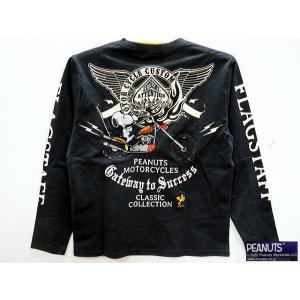 フラッグスタッフXスヌーピー アメカジ 長袖Tシャツ SNOOPY X 4CARD