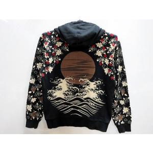 INFINITY インフィニティ 和柄 前開トレーナー 桜刺繍 : takafuku1915