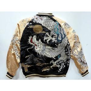 絡繰魂 スカジャン 風神雷神 総刺繍 カラクリ魂 KARAKURI