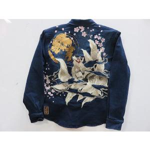 絡繰魂 粋 和柄 猫又オープンカラーシャツ カラクリ魂 : takafuku1915