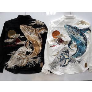 絡繰魂 粋 和柄 九尾 デニムシャツ カラクリ魂 : takafuku1915 - 通販