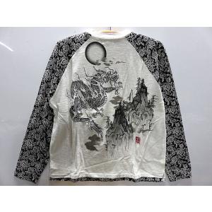 絡繰魂 和柄 長袖Tシャツ 雪豹・和風景 カラクリ魂 : takafuku1915