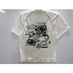 絡繰魂・粋  和柄　半袖Tシャツ　青龍白虎　カラクリ魂 絡繰魂・粋 和柄 半袖Tシャツ 青龍白虎 カラクリ魂 : takafuku1915