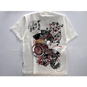 rosso by VICE FAIRY 長袖VネックTシャツ クラウンスカル