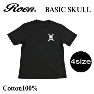 ロエン roen メンズ レディース ファッション Tシャツ カットソー ブラック 黒 半袖 プリント ロゴ スカル 丸首 ストリート カジュアル ギフト プレゼント｜takafuku1915