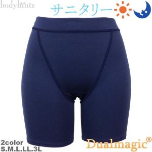 サニタリーショーツ 3分丈ボクサー デュアルマジック 生理用・失禁用パンツ 日本製