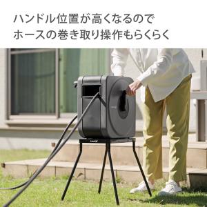 ホース リール らく巻きスタンド 屋外 洗車 ...の詳細画像3